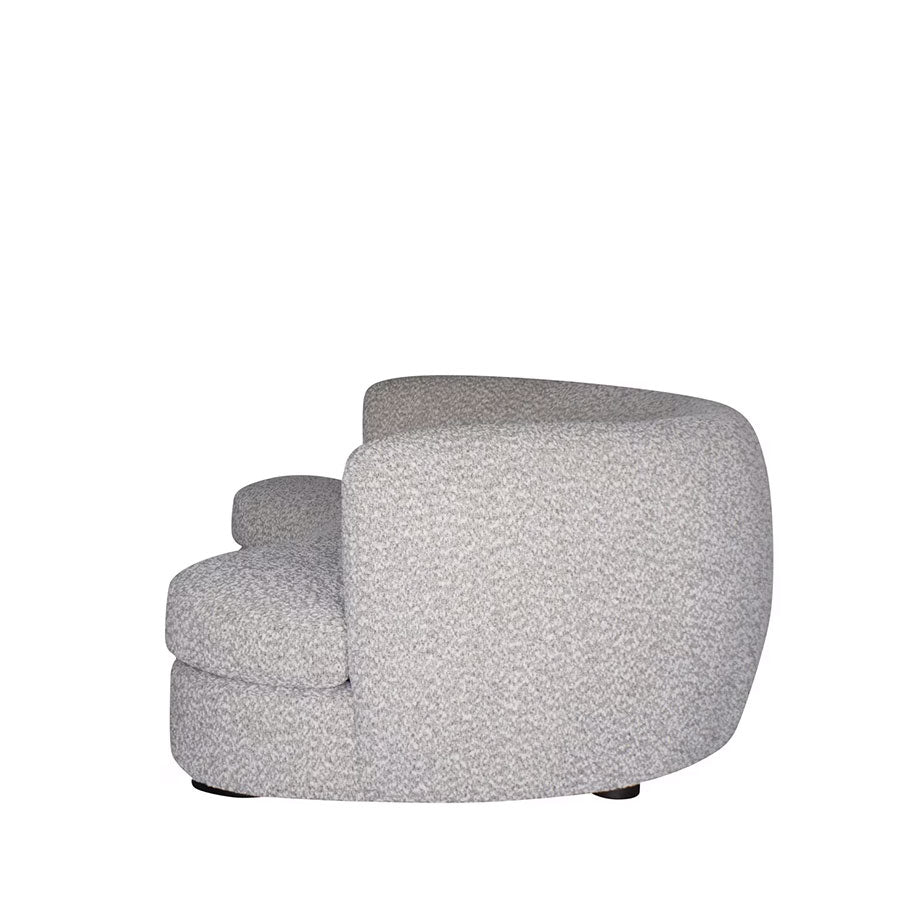 Paloma curved sofa in river rock