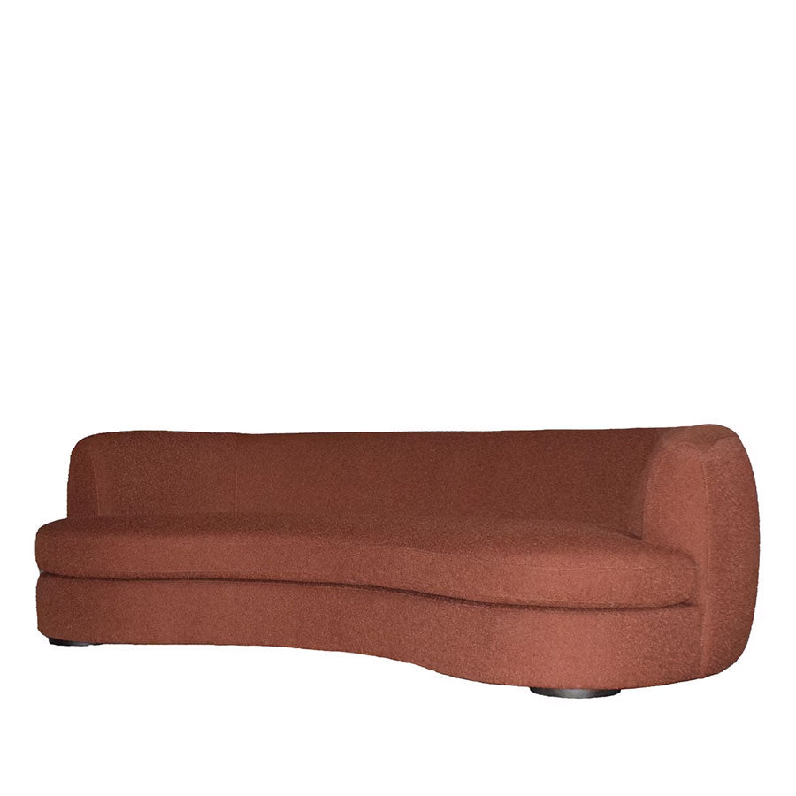 Paloma curved sofa in rust