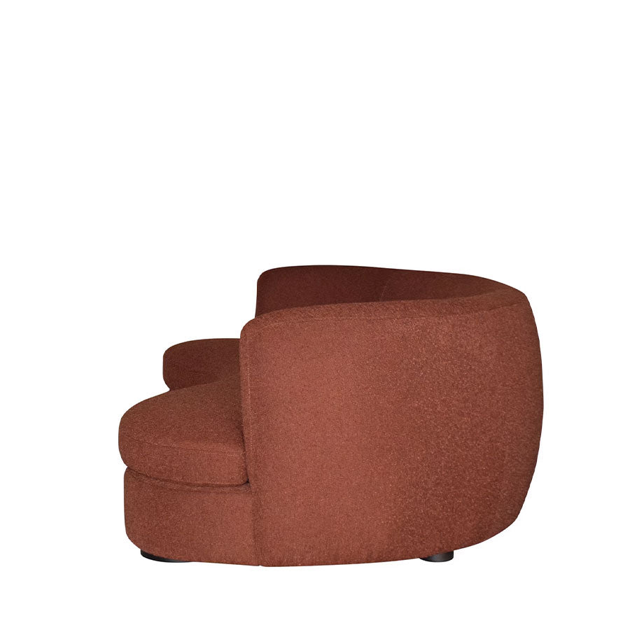 Paloma curved sofa in rust