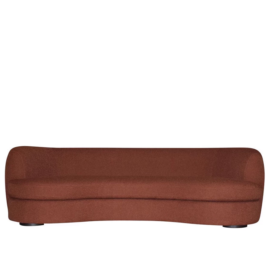 Paloma curved sofa in rust