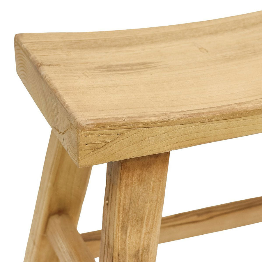 Parq curved stool in natural