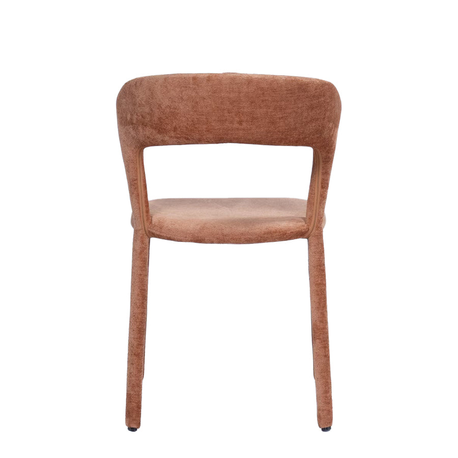 Finn upholstered dining chair in Peach
