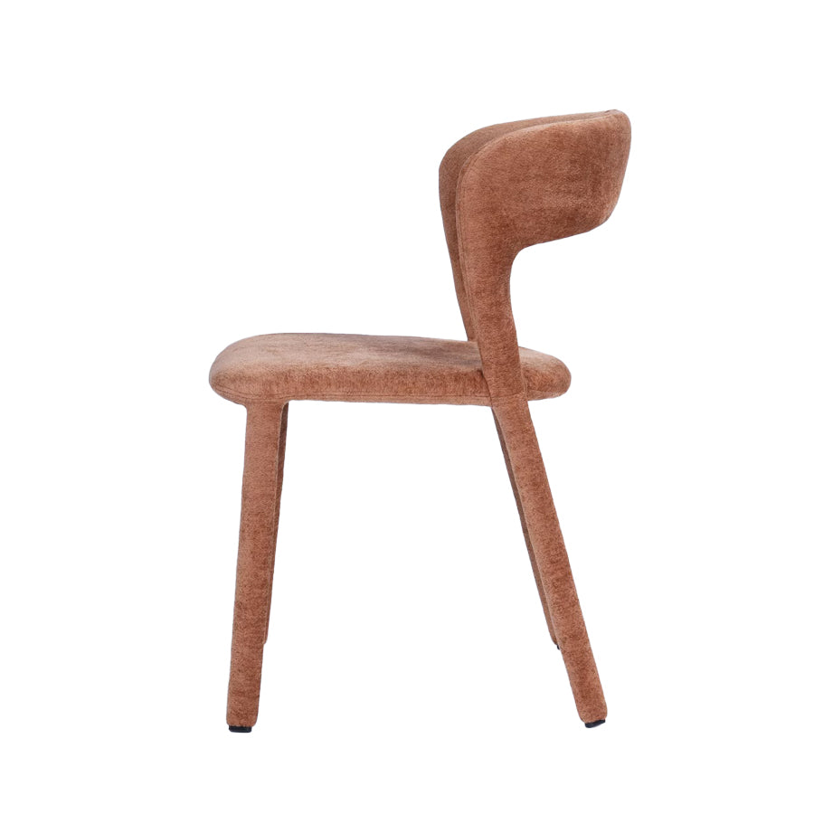 Finn upholstered dining chair in Peach