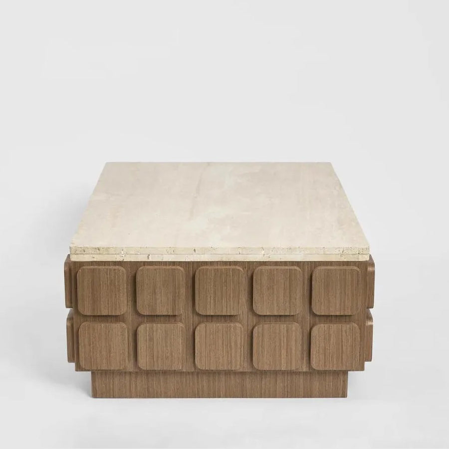 Porto travertine coffee table