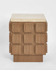 Porto travertine side table