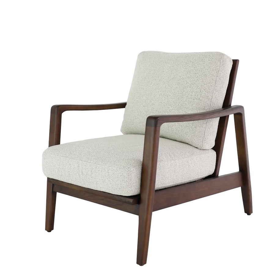 Yukon armchair in pUmice &amp; walnut 