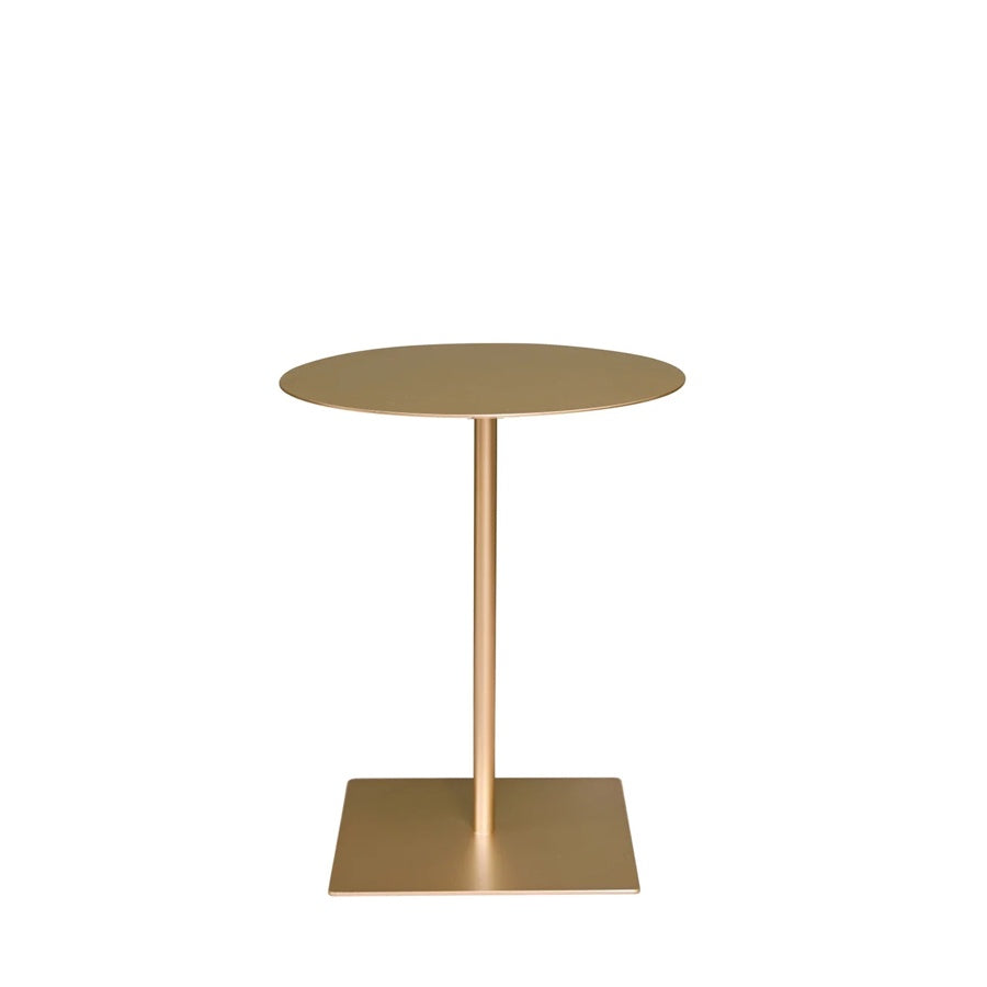 Regent round side table in gold 
