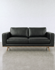 Fiord 2 seat sofa | Black Leather