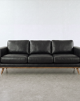 Fiord 3 seat sofa | Black leather
