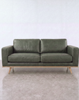 Fiord 2 seat sofa | Green Leather