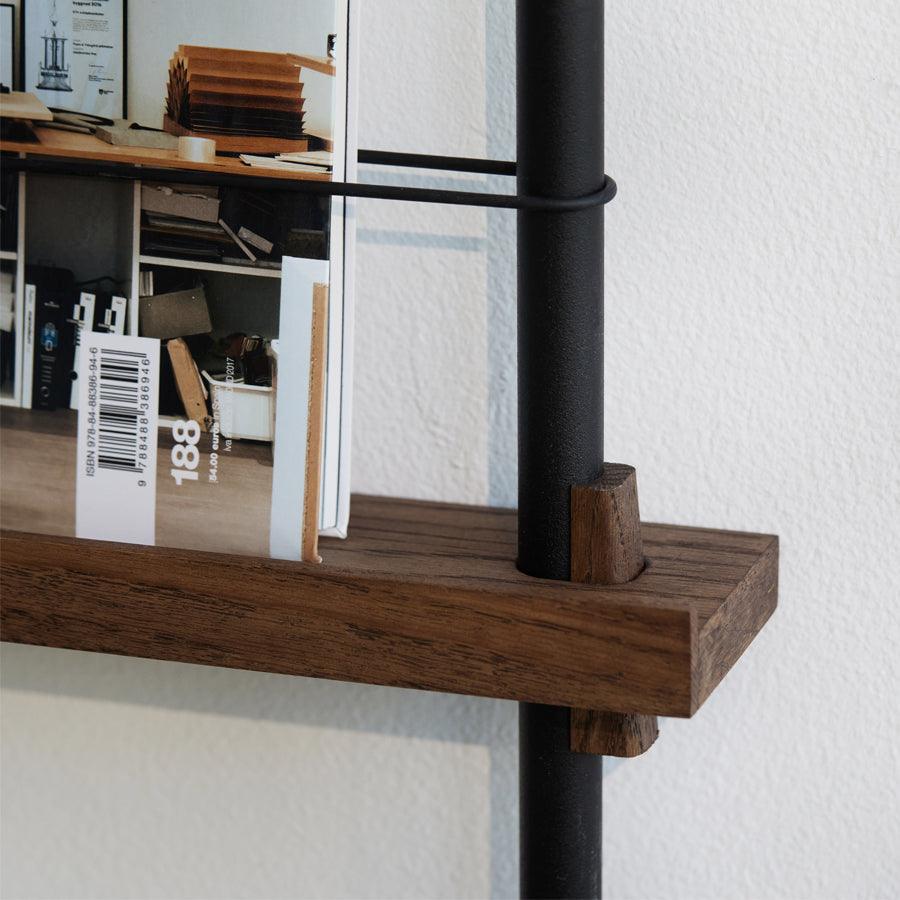 Moebe Magazine 5 Shelf System - Walnut A