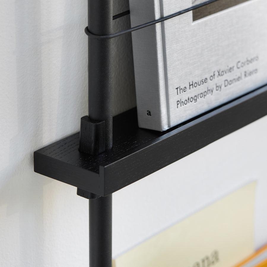 Moebe Magazine 3 Shelf System - Black