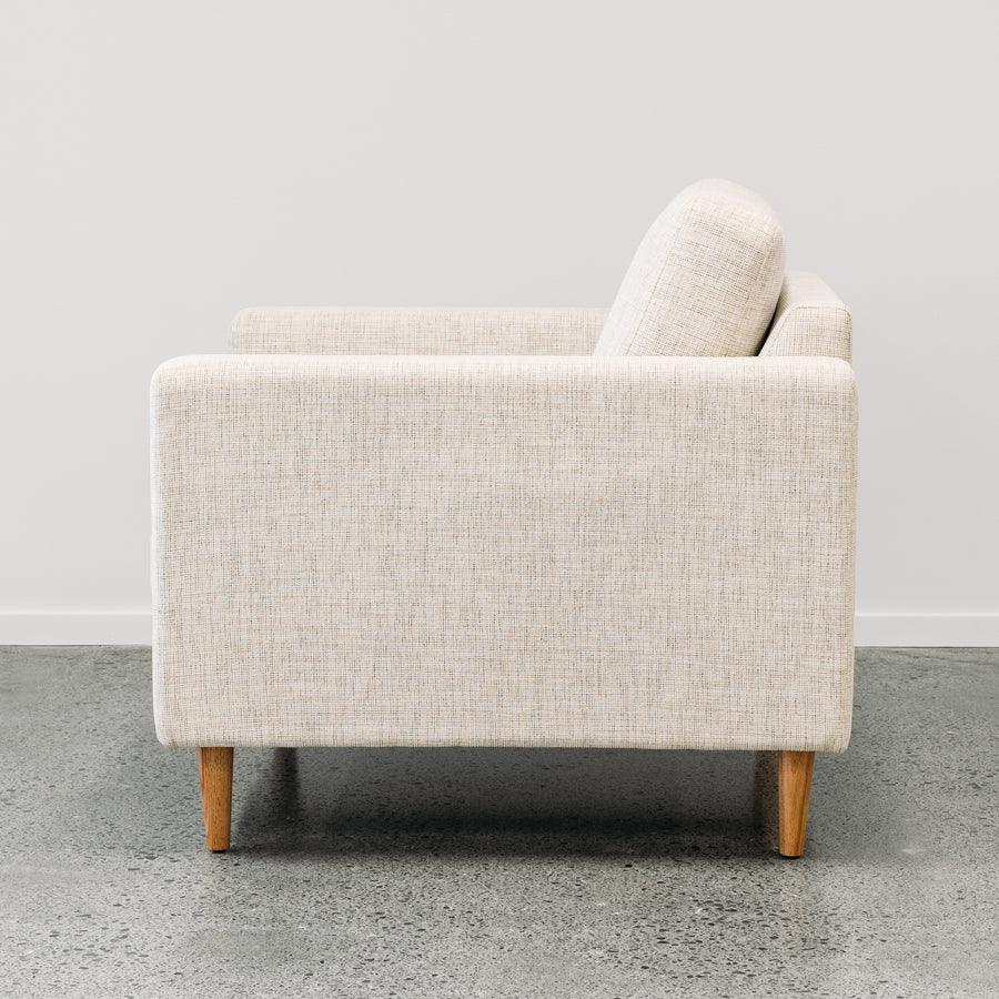 Tango armchair in jake pumice