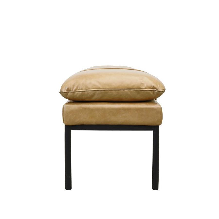 Baxter Bench Seat - Tan Leather