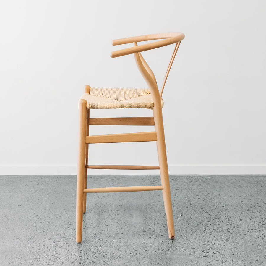 Wishbone Barstool - Beech