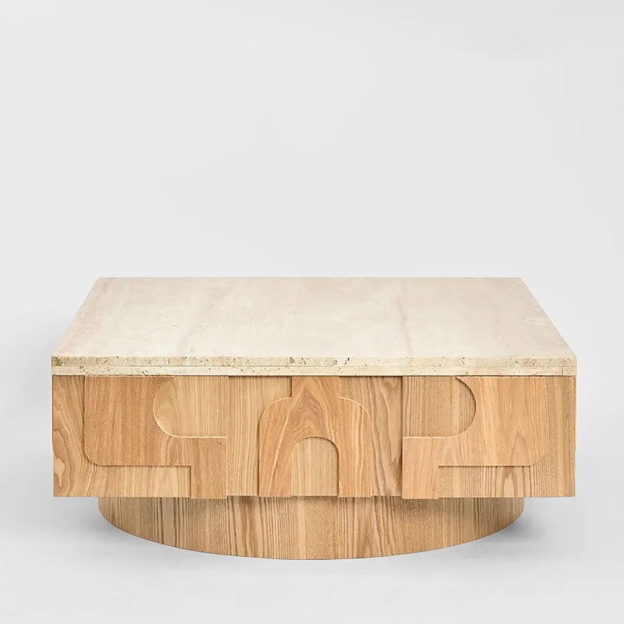 Solara travertine coffee table 