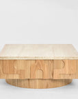 Solara travertine coffee table 