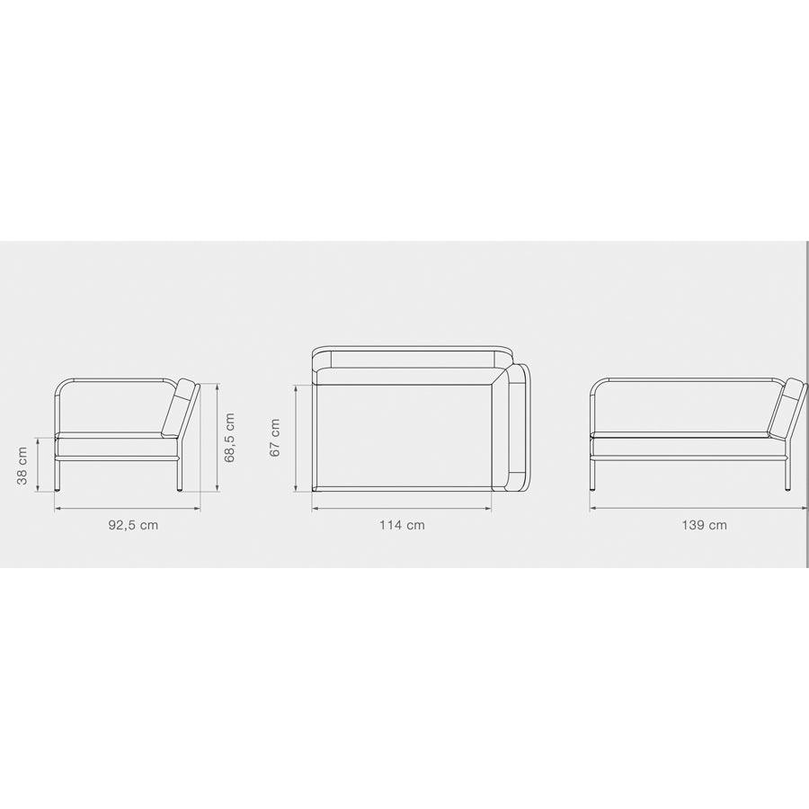 LEVEL Outdoor 2 Seat Sofa Right Arm - Ash - Stacks Furniture Store