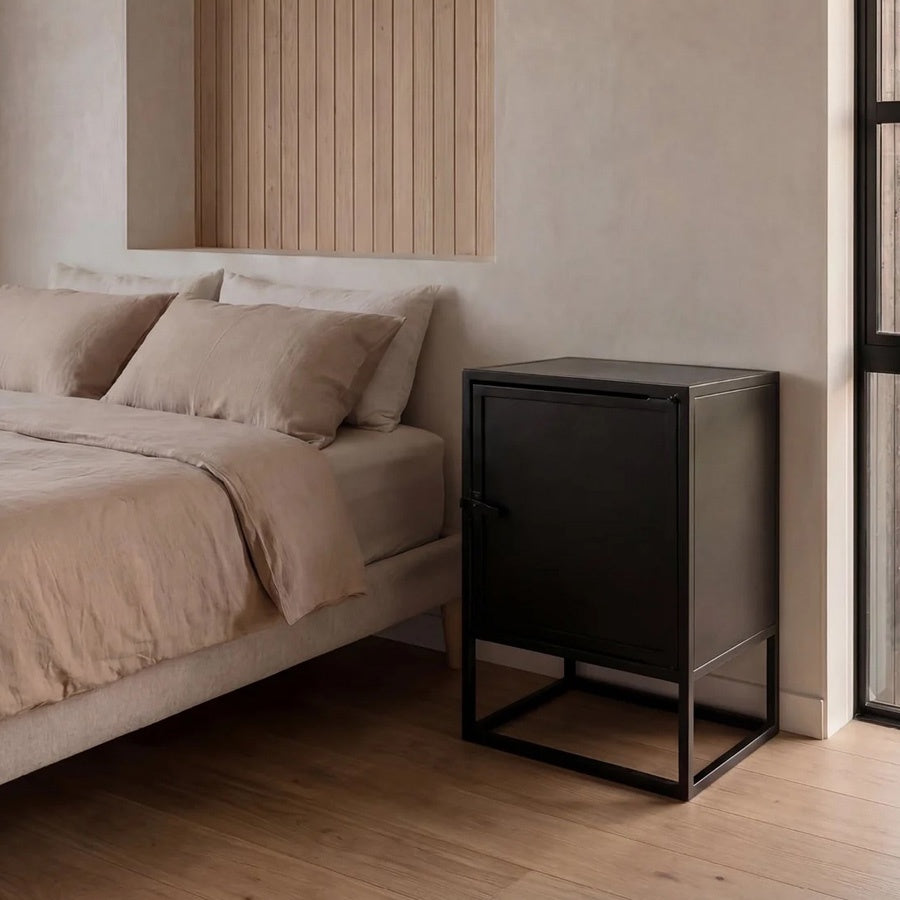 St Arnaud metal bedside table