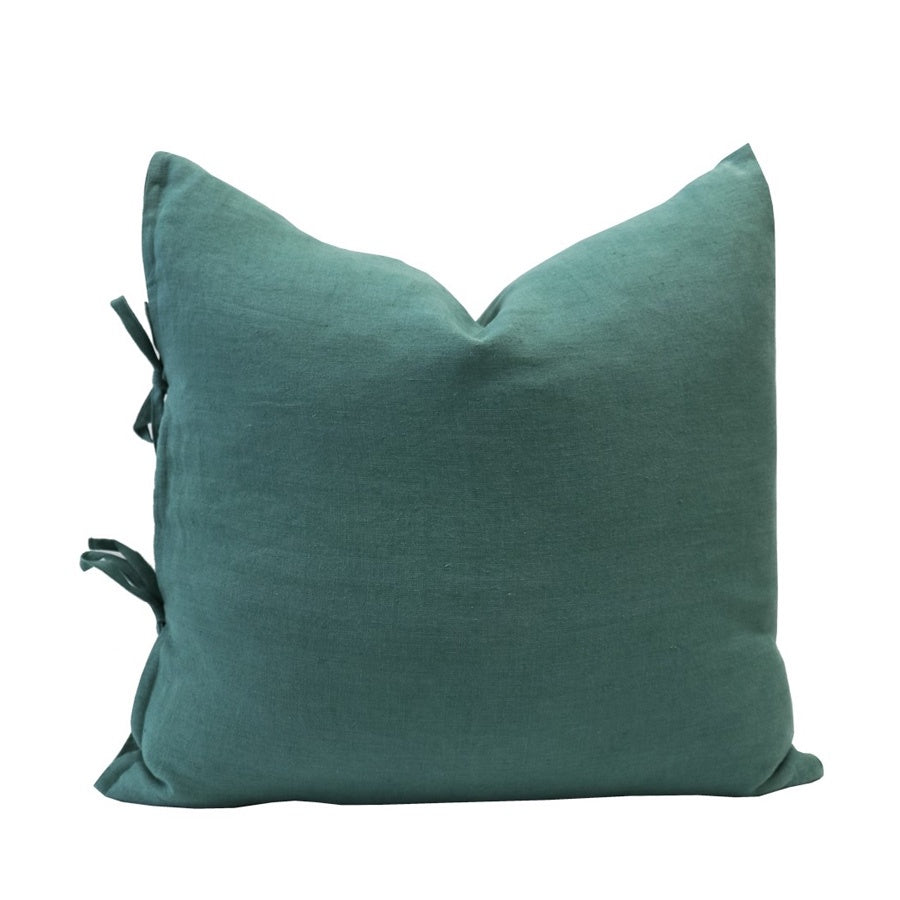 Tully tie cushion in sea mist
