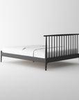 Voss solid oak bed frame in black