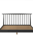 Voss solid oak bed frame in black