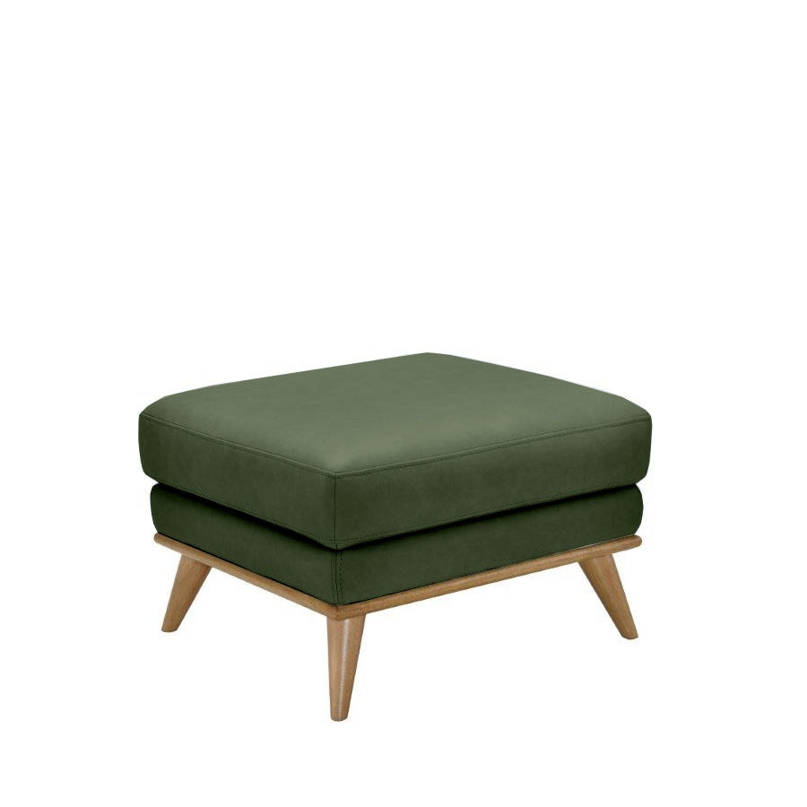 Willow leather ottoman