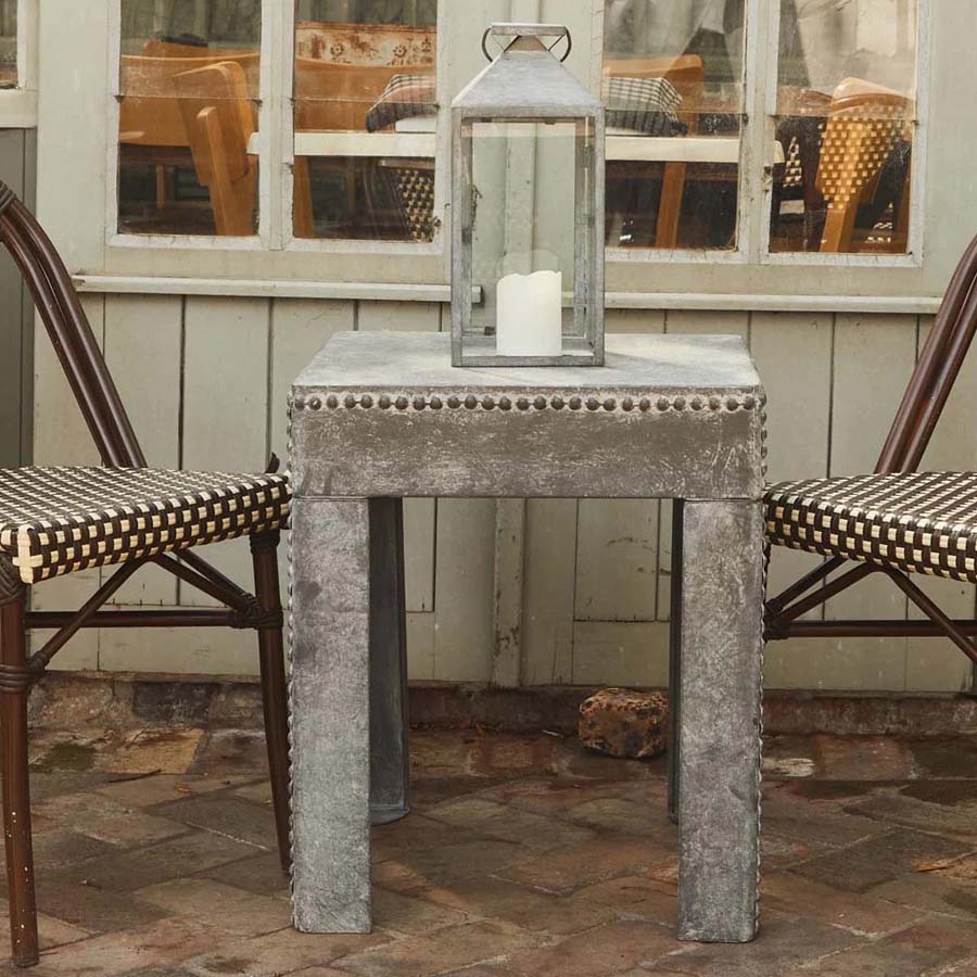 Zinc side table