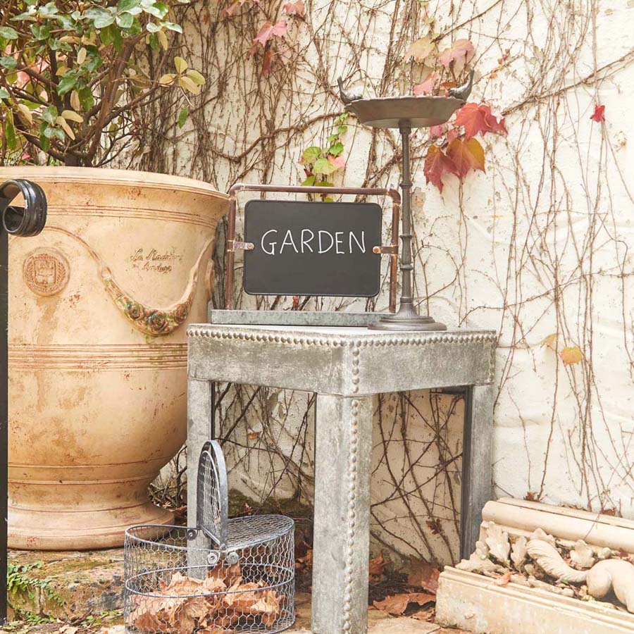Zinc side table