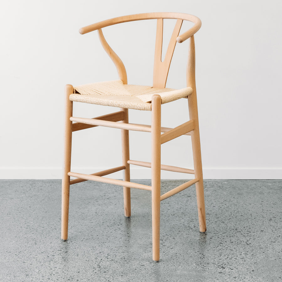 Wishbone Barstool - Beech