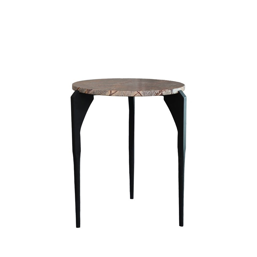 Ariana marble side table forest floor