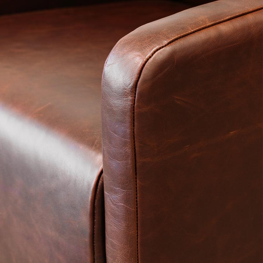 Wedgewood leather armchair in monarch auburn