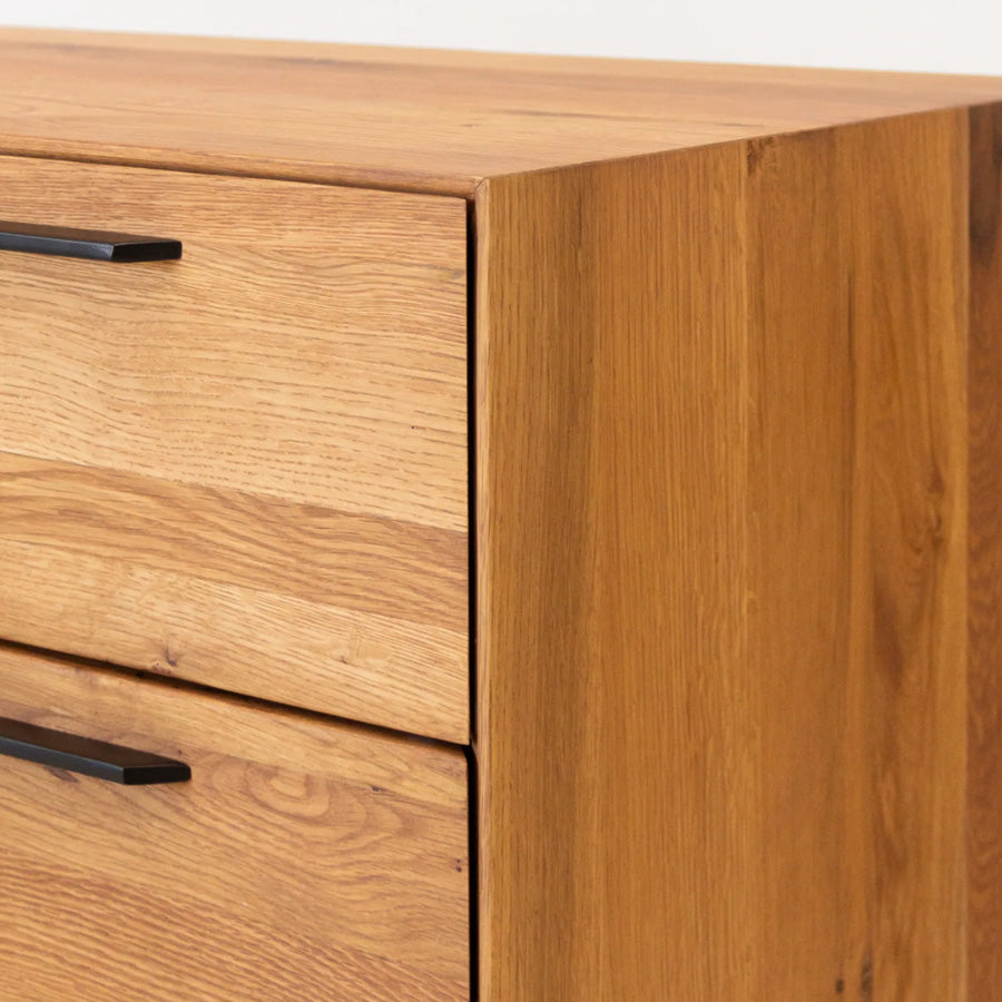 beckett sideboard in oak close up