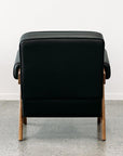 Nikko leather armchair in black