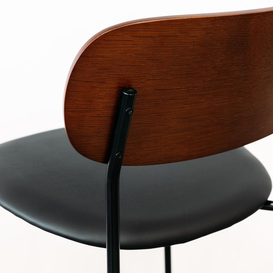 Gemini C38 tall barstool in walnut - Stacks Furniture Store