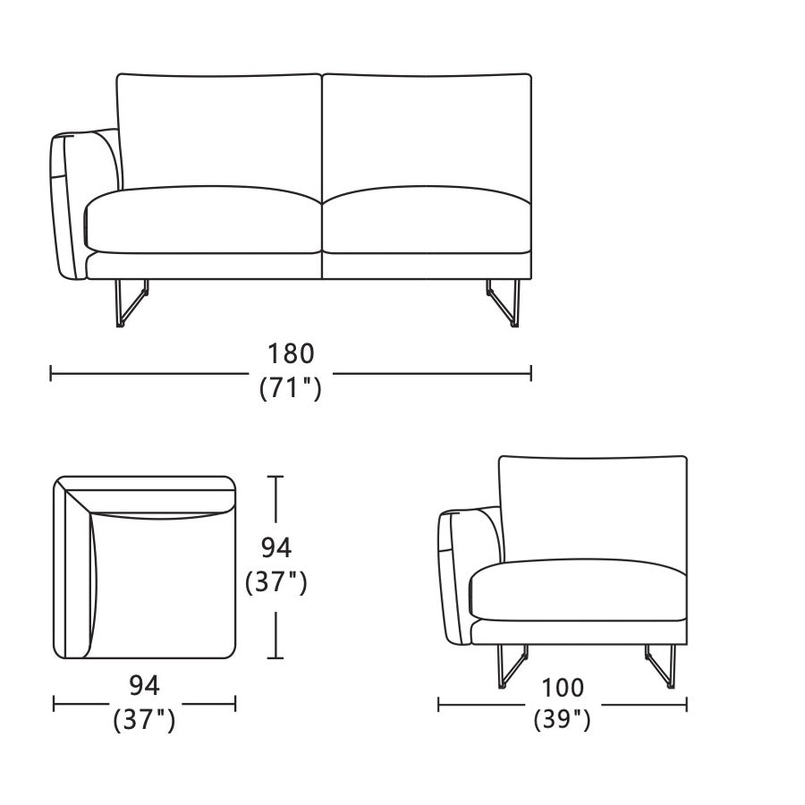 Dayton corner sofa - small