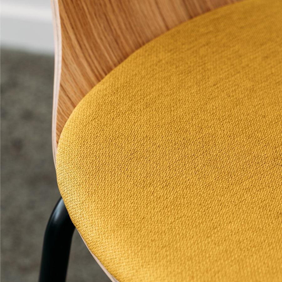 Moss dining chair in mustard