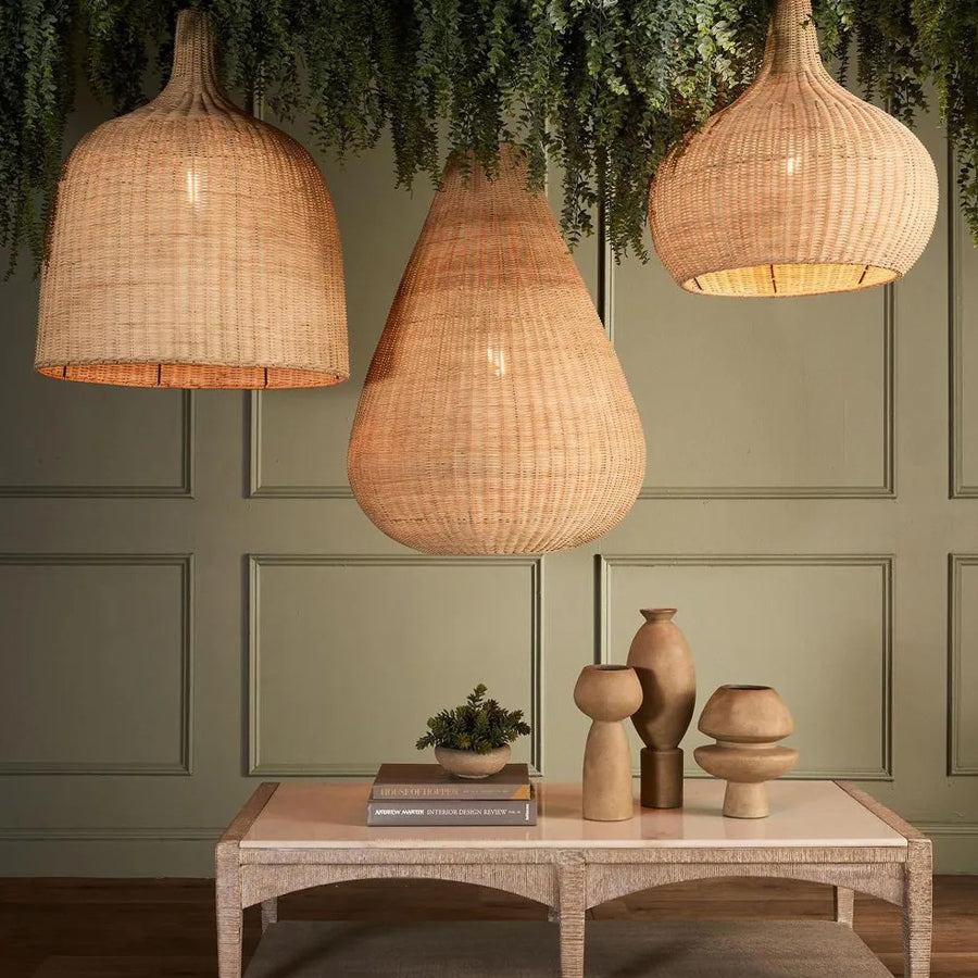 Drift natural rattan pendant