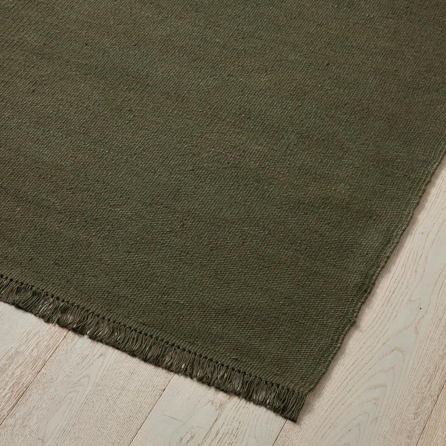 Emilio linen rug | Kale