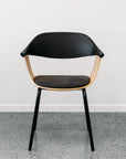 Moss dining chair in charcoal 
