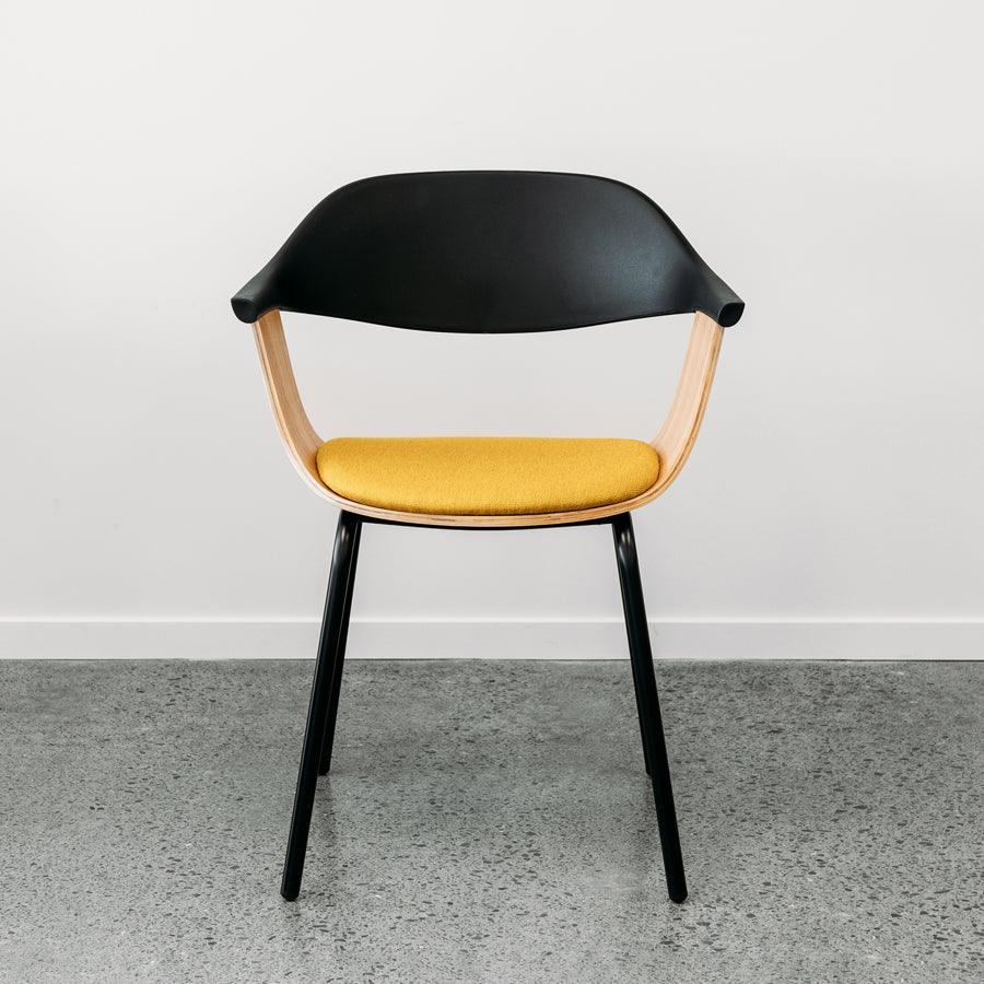 Moss dining chair in mustard