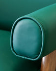 Nikko leather armchair in green