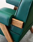 Nikko leather armchair in green