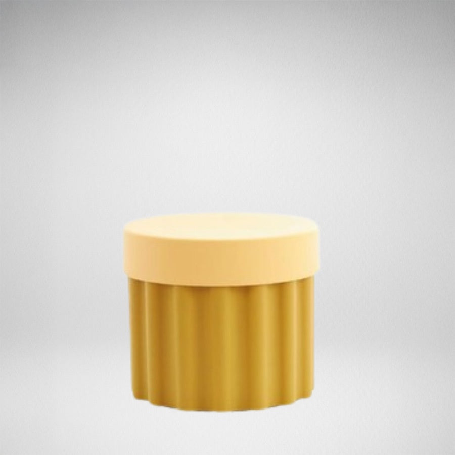 harry storage stool in yellow