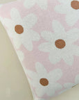Jacquard floral knit cushion