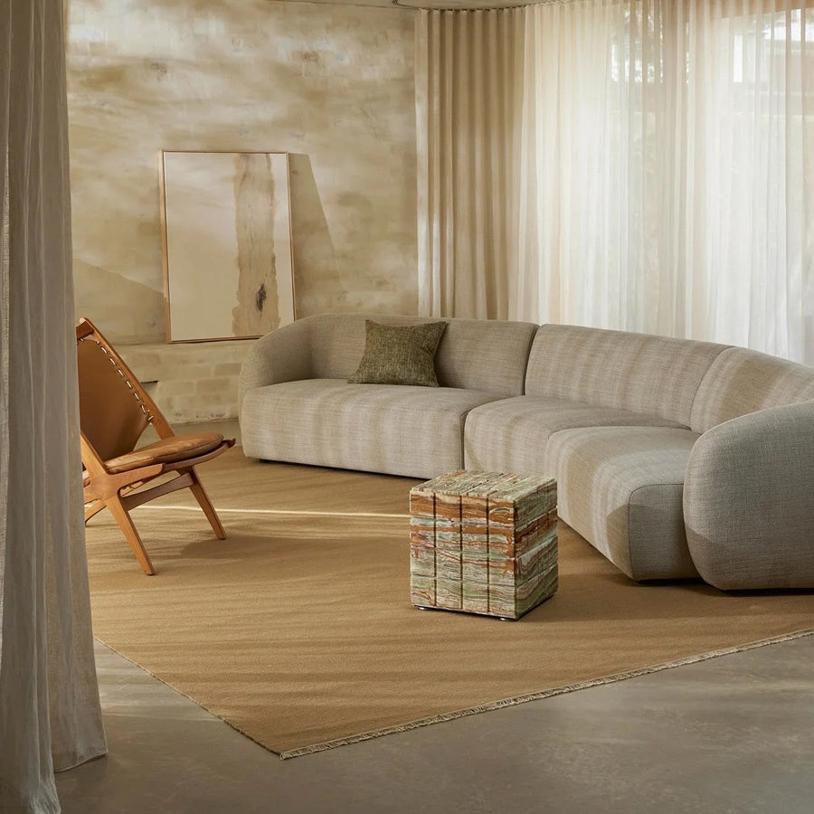 Jaqueline wool rug brulee 