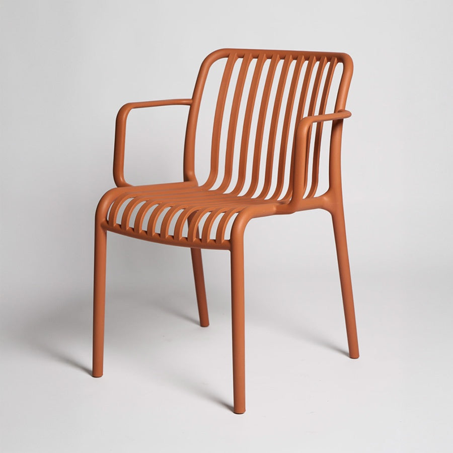 jasper outdoor dining chair in clay