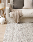 Karaka wool rug in oyster grey