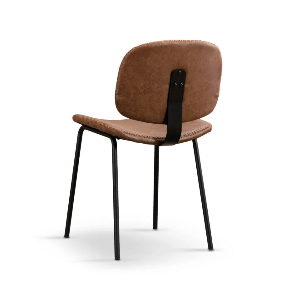Kelli Dining Chair in Saddle - back 
