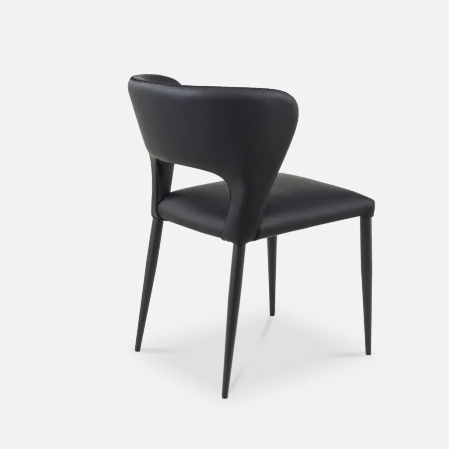Klik dining chair in black leather 